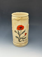 Painted Poppy Vase 1